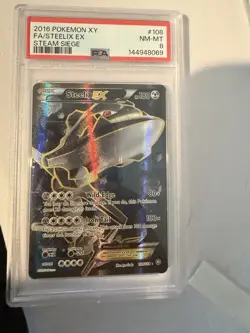 Pokemon Steelix EX Full Art 108/114 XY Steam Siege Ultra Rare Holo PSA 8 - Image 1