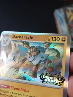 Pokemon TCG Barbaracle MEP 065 Perfect Order Pre-Release Stamped Promo LP - Image 3