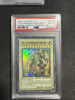 Yugioh PSA 8 Tyr The Vanquishing Warlord Prize Card Faded Near Mint Asian - Image 1