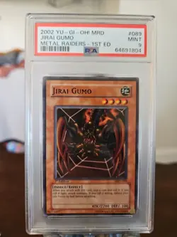 2002 Yu-Gi-Oh! MRD-Metal Raiders 1st Edition #089 Jirai Gumo PSA 9 - Image 1