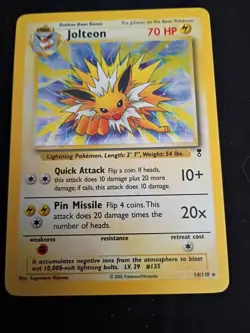 Pokemon Jolteon 14/110 Legendary Treasures Holo Rare Card Vintage NM NEAR MINT! - Image 3