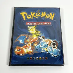 Vintage 1999 Pokemon Binder Wizards of the Coast Binder with 56 Cards - Image 1