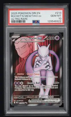 Team Rockets Mewtwo ex 10 English Pokemon Card 213 Destined Rivals 2025 UR - Image 1