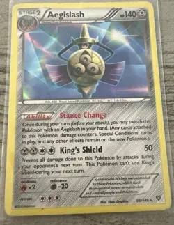 Pokemon Aegislash 86/146 XY Card Rare Holo Foil. LP. - Image 1