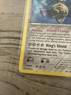 Pokemon Aegislash 86/146 XY Card Rare Holo Foil. LP. - Image 2