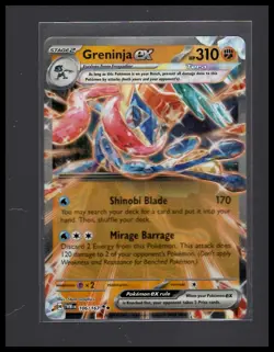 Greninja ex 106/167 Twilight Masquerade Ultra Rare Holo Pokemon Card NM - Image 1