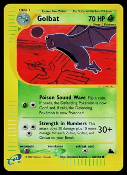 Pokemon Card - Golbat Skyridge 60/144 Common Reverse Holo - Image 1