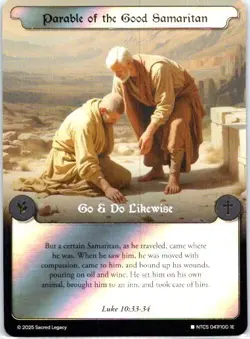2025 Sacred Legacy: RARE - Parable of the Good Samaritan 47/100 1st Edition Card - Image 1