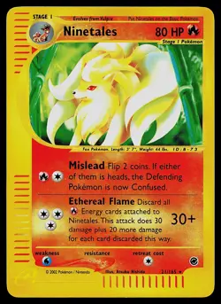 Pokemon Card - Ninetales Expedition 21/165 Rare Reverse Holo - Image 1