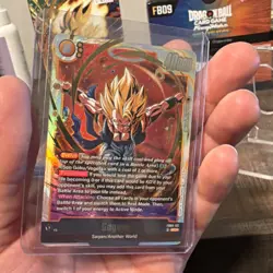Gogeta FB09-122 Secret Rare Dual Evolution Dragon Ball Card English Fusion World - Image 2