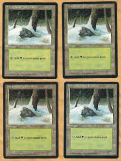 4x Snow-Covered Forest (Ice Age, English, 1995) LP MTG 4 - Image 1