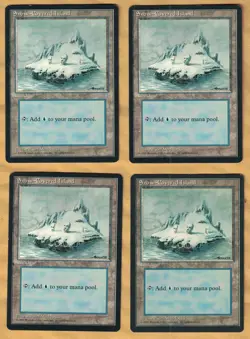 4x Snow-Covered Island (Ice Age, English, 1995) MTG 4 LP - Image 1