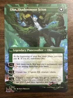 Oko, Lorwyn Liege (Borderless) Lorwyn Eclipsed Reg (MTG - NM) w/ Bonus Emblem! - Image 2