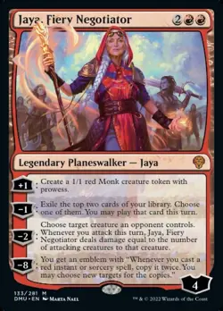 Jaya, Fiery Negotiator x1 1x FOIL PLUS EMBLEM Dominaria United NM MTG - Image 1