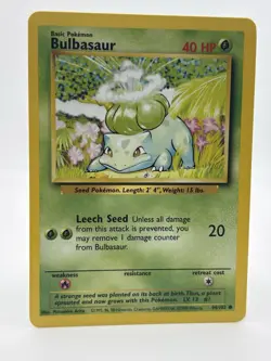 Pokemon TCG - Bulbasaur Card #44/102 Base Set Regular Unlimited Common LP - Image 4