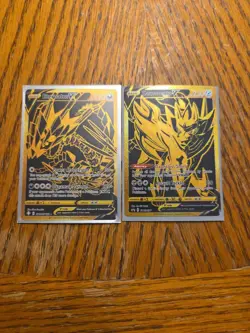 Pokemon Card TCG - Eternatus V SV121 & Eternatus VMAX SV122 Gold Secret Rares NM - Image 1