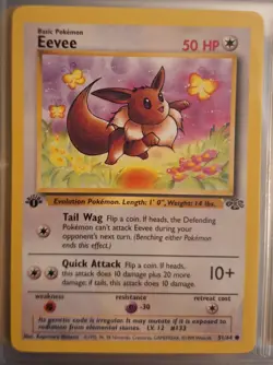 Pokemon TCG Eevee Jungle 1st Edition 1999-2000 Wizards Base Set 51/64 - Image 1