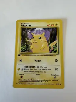 1999 Pokemon Pikachu #58 WOTC 1st Edition Base Set German VERY CLEAN! - Image 2