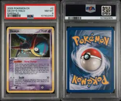 2005 Pokemon EX Deoxys-HOLO Emerald PSA 8 - Image 3