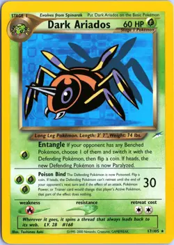 DARK ARIADOS 17/105 RARE NEO DESTINY POKEMON UNLIMITED NM - Image 1