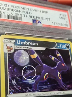 Umbreon 🌀SWIRL🌀 PSA 9 SWSH129 SWSH: Sword & Shield Promo 129 Pokemon TCG Holo - Image 1
