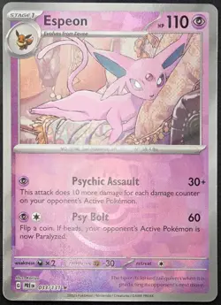 NM+ Espeon (Master Ball Pattern) - 033/131 - Prismatic Evolutions Pokemon TCG - Image 2