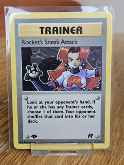 Pokemon TCG Rocket’s Sneak Attack 1st edition Team Rocket 72/82 WOTC Rare - Image 1