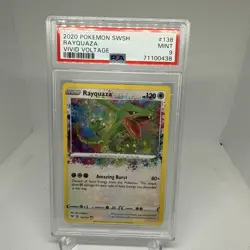 2020 Pokemon SWSH Vivid Voltage Rayquaza #138/185 PSA 9 Rare - Image 1