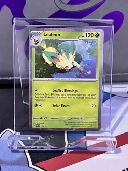 SVP170 Leafeon Cosmos Holo Black Star Promo Pokemon TCG Scarlet & Violet - Image 1