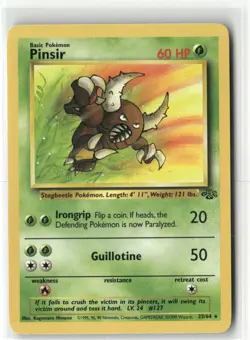 Pokemon Pinsir (25) 25/64 Unlimited Jungle Rare - Image 1