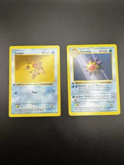 Pokemon 1st Edition Shadowless Base Set Staryu And Starmie - Image 1