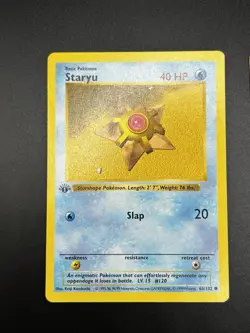 Pokemon 1st Edition Shadowless Base Set Staryu And Starmie - Image 2