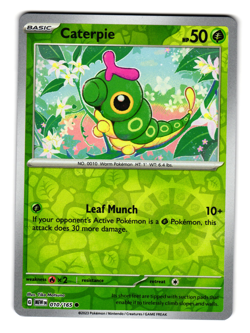 CATERPIE 010/165 REVERSE HOLO SCARLET AND VIOLET 151 POKEMON TCG - Image 1