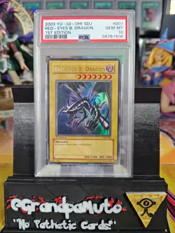 Yu-Gi-Oh! 2003 Red-Eyes B. Dragon SDJ-001 1st Edition PSA 10 Gem Mint NA - Image 1