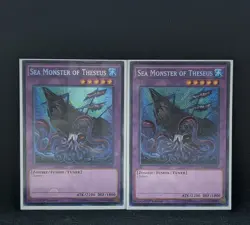 2× Yugioh Sea Monster of Theseus MP17-EN231 Secret Rare 1st Ed NM - Image 1