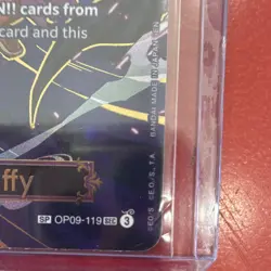 Bandai One Piece Card Game Monkey D. Luffy OP09-119 Secret Rare SP Rush Foil - Image 4