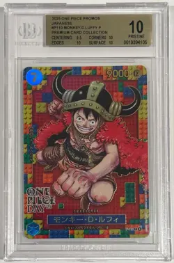 2025 One Piece Monkey D. Luffy #P-110 One Piece Day Promo BGS 10 Pristine - Image 1