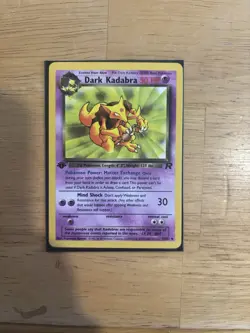 Pokemon TCG Dark Kadabra Card 39/82 FIRST EDITION - Image 1