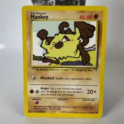 Mankey 81/110 Common Legendary Collection WOTC Pokemon Card LP - Image 1