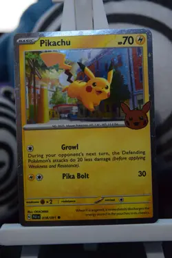 Pokemon - Pikachu Cosmos Holo - 018/091 - Trick or Trade 2024 - Promo Card - Image 1