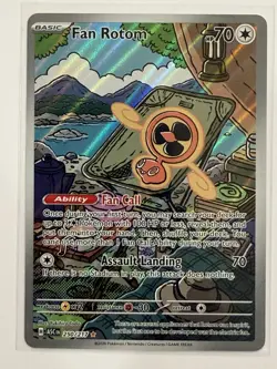 Ascended Heroes Fan Rotom 250/217 Illustration Rare IR Full Art Pokemon Card NM - Image 1