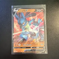 Pokemon TCG Lucario V 146/264 Swsh08 Fusion Strike Ultra Rare Holo 210 HP Card - Image 1
