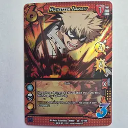 UniVersus Card Howitzer Impact My Hero Academia MHA01 SE 76/180 Starter Foil! NM - Image 1