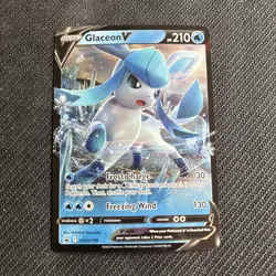Glaceon V SWSH196 - Ultra Rare Holo - Sword & Shield Pokemon Card NM - Image 1