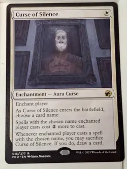 Curse of Silence - Innistrad: Midnight Hunt - Magic the Gathering MTG Nice! - Image 1