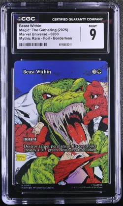 BEAST WITHIN #0033 Marvel Spider Man Foil Mythic CGC 9 MTG Magic The Gathering - Image 1