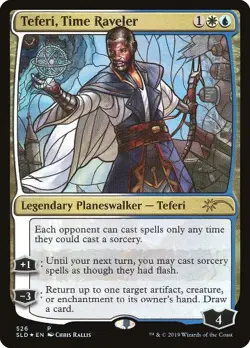 MTG Teferi, Time Raveler - Foil - Stained Glass, NM-Mint, English Secret Lair Dr - Image 1