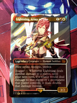 Lightning, Army of One (Final Fantasy) NM borderless *surge foil* MTG#545 - Image 1