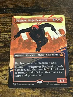 TMNT Raphael Ninja Destroyer (M #218) Borderless Magic The Gathering NM - Image 1