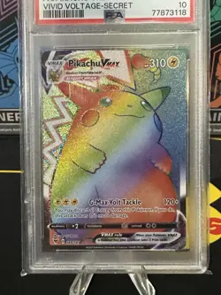 Pokemon Pikachu VMAX Secret Rare Full Art Holo 188/185 Vivid Voltage PSA 10 - Image 2